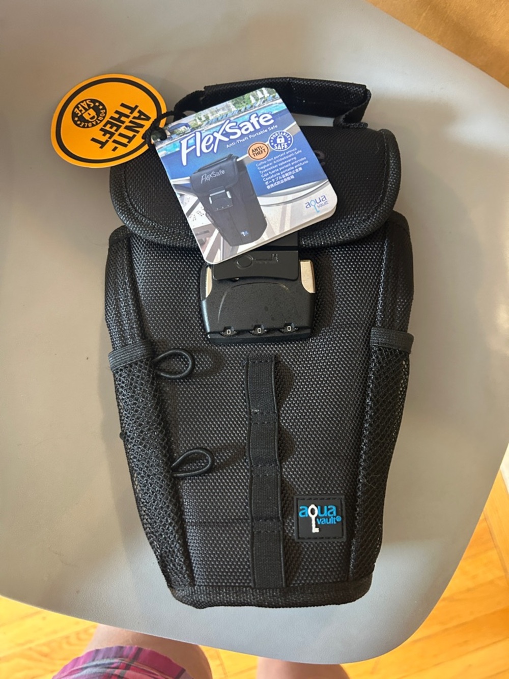 Aqua Black Anti-Theft Phone Holster with Combination Lock
